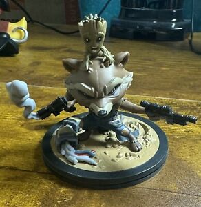 QFig Marvel Rocket & Groot Collectible Figure 2017 (No Box)