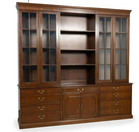 Kittinger Executive Mahogany Credenza Bookcase Cover