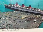 RMS QUEEN MARY Long Beach Harbor CA Onboard Hotel Plastichrome Mitock Postcard 