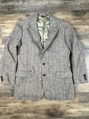 Chaqueta Blazer HARRIS TWEED Botón Frontal Marrón Lana Tweed Talla L (44”) Foto 1 de 4