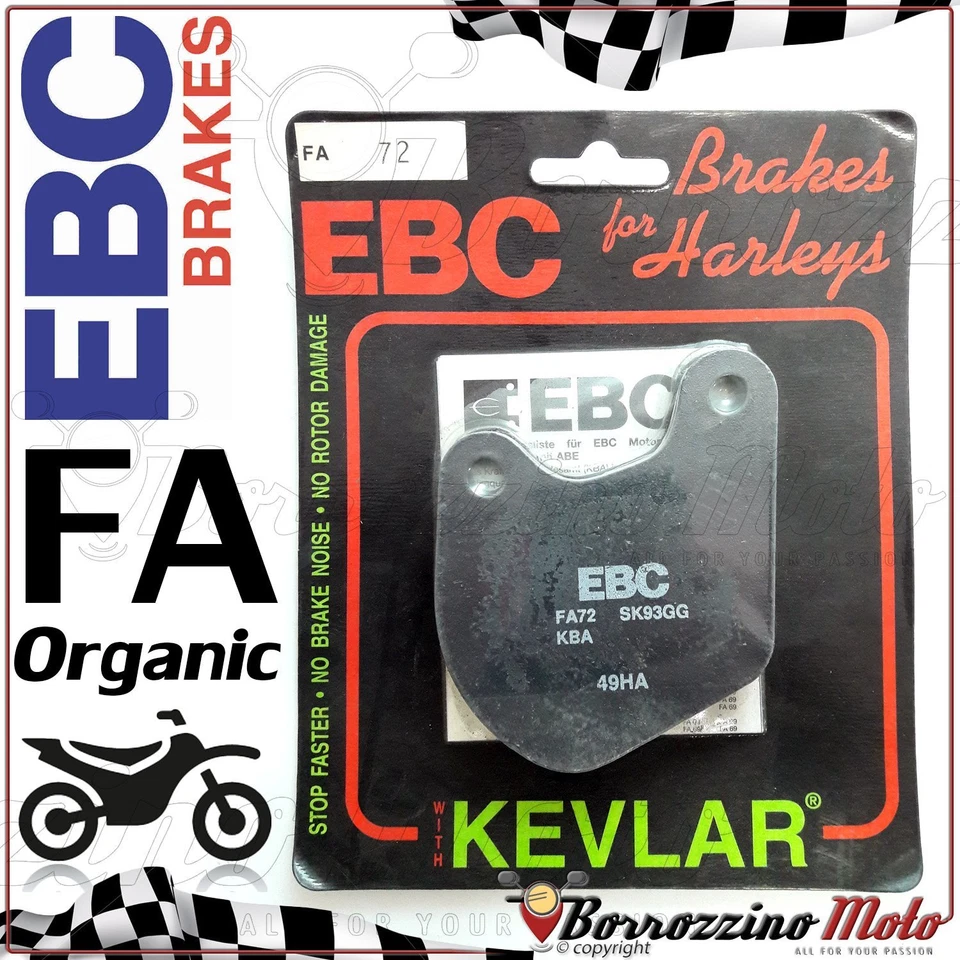REAR BRAKE PADS EBC 72 HARLEY DAVIDSON XLCH 1000 Sportster 1000 1978 - Image 1 of 1