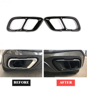 2PCS Fits For BMW X7 G07 2019-2025 Rear Exhaust Muffler Tip Tail Pipe Cover - Bild 1 von 8