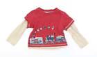 Jasper Conran Baby Red Cotton Basic T-Shirt Size 12-18 Months Crew Neck