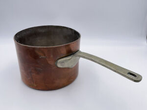 ELKINGTON & CO COPPER 8.5 INCH COOKING POT CANADIAN PACIFIC STAMPED 5.7 LBS
