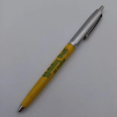 Pluma publicitaria vintage Holiday Inn Hotel Eugene Oregon verde amarillo retro U OF O Foto 1 de 4