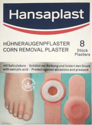 Hansaplast Hühneraugen Pflaster mit Salicylsäure Entfernung Hühneraugen 8 Stück - Bild 1 von 2