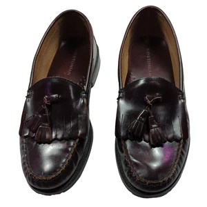 Mocassini uomo Bostonian taglia 9M modello 27238 nappa kilted - Foto 1 di 9