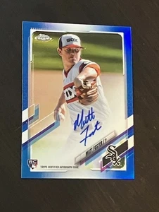 MATT FOSTER auto rc 2021 Topps Chrome BLUE REFRACTOR #d /150 WHITE SOX - Picture 1 of 2