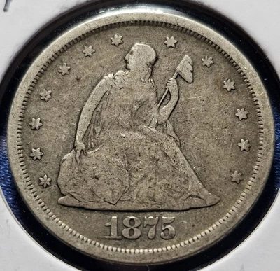 1875 S Seated Liberty Silver Twenty Cent Piece. Nice Grade Type Coin! - Image 1 of 2