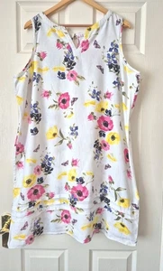 Womens Size 24 Beautiful White Floral Dress Hardly Worn Plus Size 24 - Picture 1 of 5