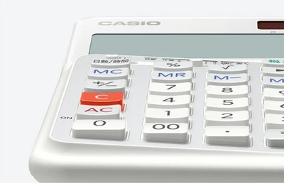 CASIO DE-12D-WE Ergonomic Step Key Desk Type 12 digits For right-handed use - Image 1 of 4