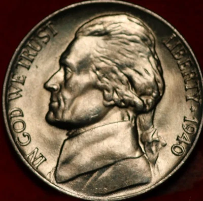 Uncirculated 1940 Philadelphia Mint Jefferson Nickel Not Silver - Image 1 of 2