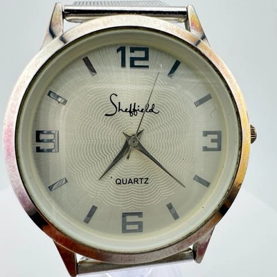 Sheffield 75036 серебристого тона мужские кварцевые часы с миланский браслет - новый аккумулятор - Изображение 1 из 4