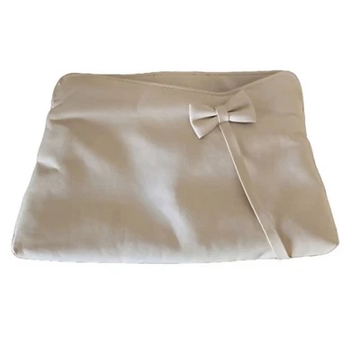 Vintage 80s Vegan Leather Shoulder Bag, Clutch, Bow, Party - Image 1 of 4