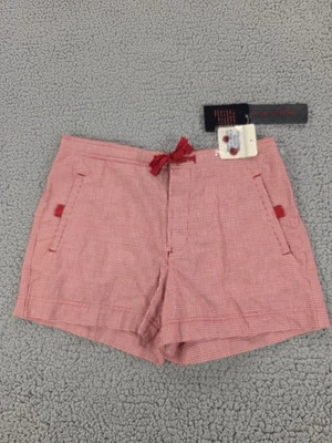 Pantalones Cortos Ralph Lauren Para Mujer 8 Rojo Blanco Guinga Algodón Lazo Frontal Informales Foto 1 de 4