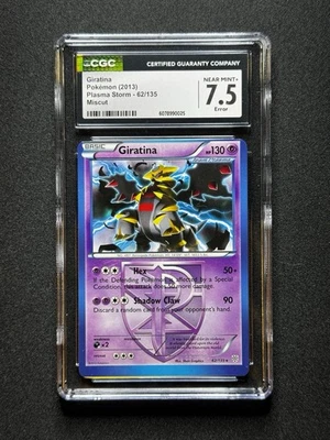 CGC 7.5 ERROR Pokemon Giratina #62 Plasma Storm MISCUT! - Image 1 of 2