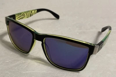 Gafas de sol cuadradas deportivas Quicksilver negro verde marco cebra lente azul espejo Foto 1 de 4