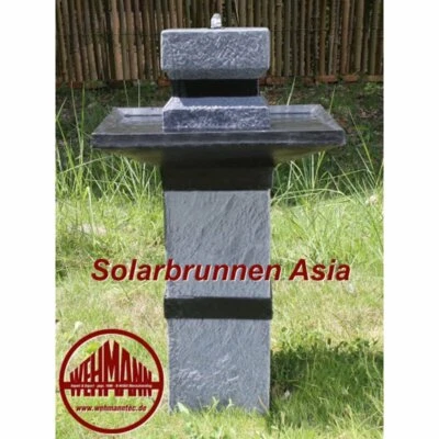 Solarbrunnen Asia Solarspringbrunnen Kaskade Brunnen Solar-Brunnen - Bild 1 von 3
