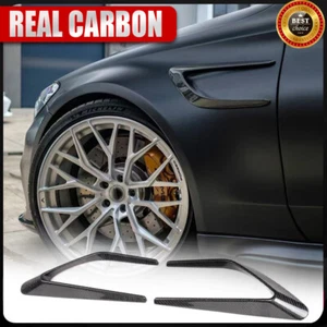 REAL Carbon Fiber Side Fender Vents Bodykit Fins Fit for Benz W205 C63  15-21 - Picture 1 of 17