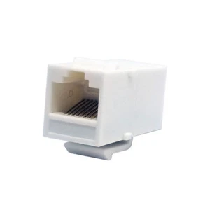 Acoplador en línea Keystone Jack RJ45 hembra a hembra Cat6/Cat5e blanco - Imagen 1 de 6
