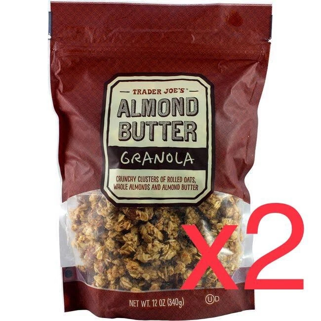 2 PACKS Trader Joe's Almond Butter Crunchy Granola 12oz each - Image 1 of 1