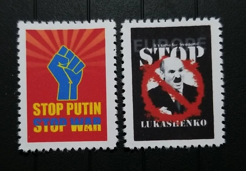 2022 Russo-Ukrainian War Anti-Putin Putler *Made in Ukraine* Cinderella Stamps Cover