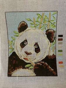 Printed Needlepoint Tapestry Gobelin Only 20x25 Cm Temeljkovic Panda - Picture 1 of 1