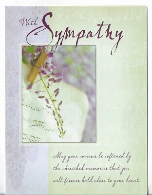 NEW LEANIN' TREE Sympathy Card approx 5.5x7 May Your Sorrows Be Softened... - Image 1 of 3