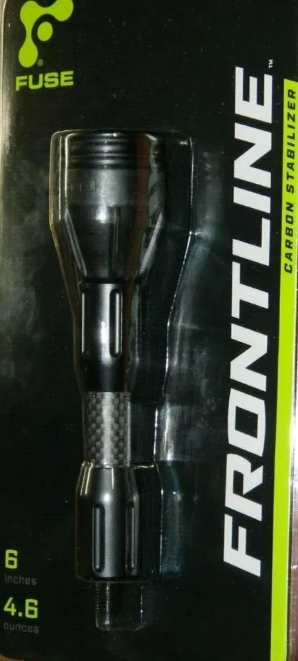 NEW Fuse Frontline 6" Bow Stabilizer - Black Front Line- 4.6 oz Hoyt Mathews bow - Image 1 of 1