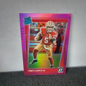 2021 Donruss Trey Lance Pink Prizm Optic Preview Rated Rookie RC #P-254 Cowboys