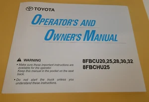 Toyota Gabelstapler 8FBCU20 25 28 30 32 8FBCHU25 Betriebs- und Betriebsanleitung SCHÖN! - Bild 1 von 7