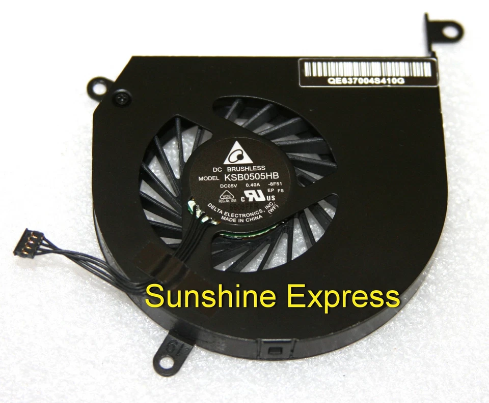 Delta CPU Cooling Fan KSB0505HB for Apple Macbook Pro 15" A1286 Series - Image 1 of 1