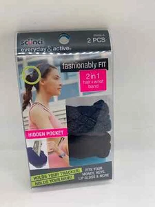 Scunci Everyday & Active Fashionably Fit 2 in 1 hair +wrist band 20455-A - Picture 1 of 1