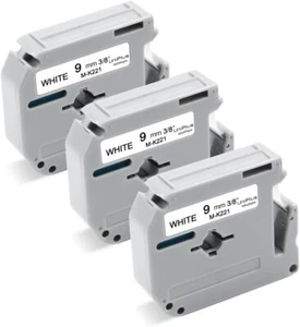 3x Schriftband Kompatible für Brother M-K221 MK221 9mm P-Touch 60 65 75 80 85 90 - Bild 1 von 8