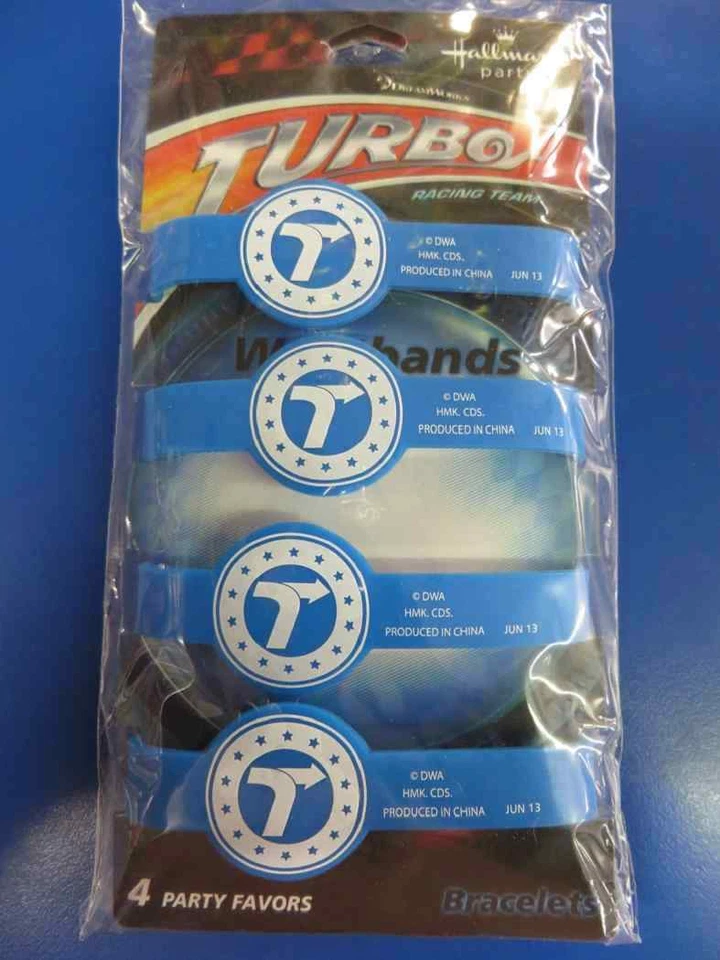 Pulseras de goma Turbo DreamWorks películas carreras caracol niños fiesta de cumpleaños favor Foto 1 de 1