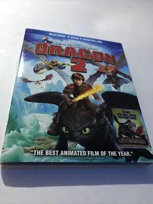 How To Train Your Dragon 2 (Blu-Ray/DVD, 2-Disc Set, 2014) w/ Slipcover - Image 1 of 4