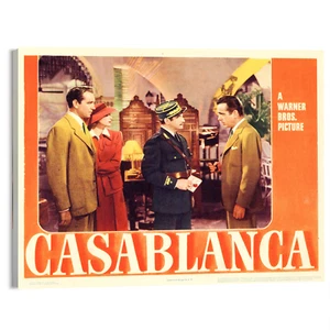 1942 Casablanca (Warner Bros.) Pre 1945 Movie Poster or Canvas Art Print - Picture 1 of 16