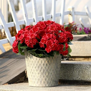 6 Bundles Artificial Flowers for Outdoors Decoration Silk Geranium, UV Resist... - Picture 1 of 12