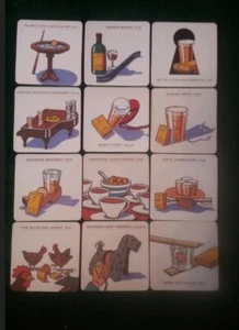 Alfombrillas de cerveza vintage BENSON & HEDGES - juego de 12 alfombras diferentes de la década de 1980 - Imagen 1 de 5