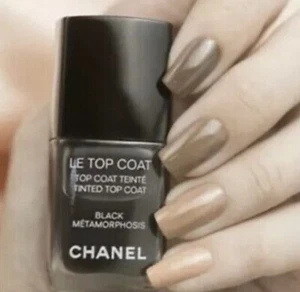 BNIB Chanel LE TOP COAT BLACK METAMORPHOSIS. Tinted Top Coat Ltd Edn 158.342 - Picture 1 of 2