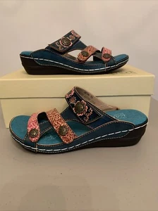 Spring Step Arima NIB Sandals Slip-on Sz 36 US Sz 5.5-6 Multicolor Comfortable - Picture 1 of 21