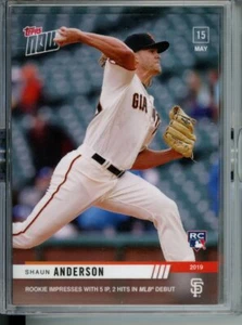 2019 Topps Now SHAUN ANDERSON #231 RC Rookie MLB Debut - Picture 1 of 1