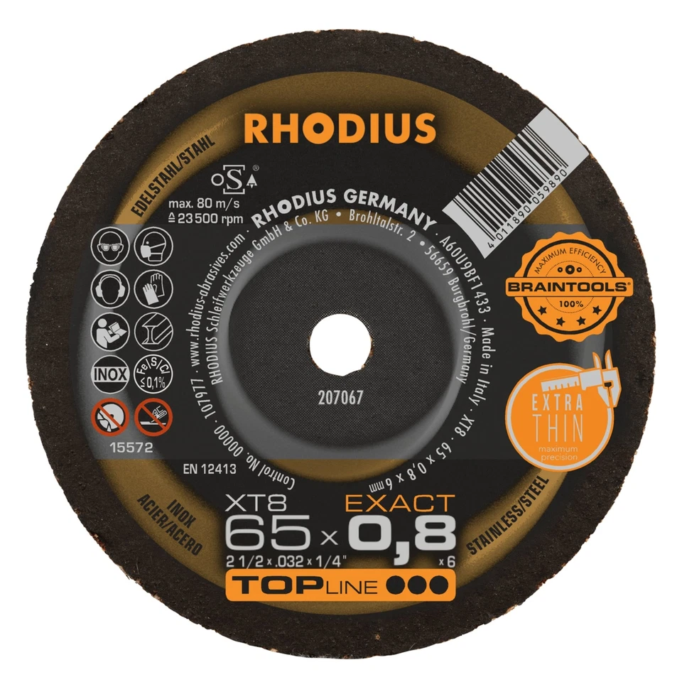 50 x RHODIUS Extradünne Mini Trennscheibe XT8 EXACT MINI Ø 65 mm - Bild 1 von 1