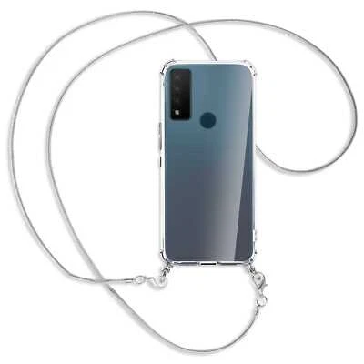 Collana per TCL 20 R 5G (6.52'') catena serpente col. argento Cover - Immagine 1 di 2