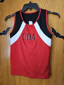Varsity Spirit Fashions Cheer Top Tank UDA Red White Halloween Costume Sz XL+2 - Picture 1 of 9