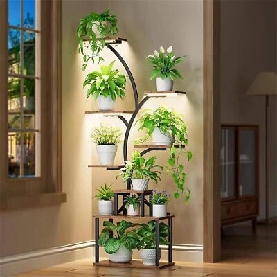 Holz/ Metall Blumentreppe Pflanzen Regal Blumenständer Blumenregal Garten Balkon - Bild 1 von 4