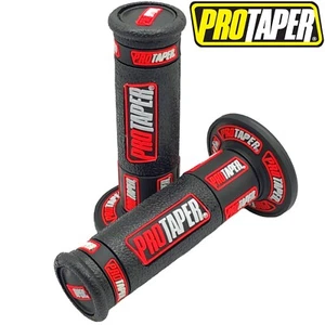 HONDA Red ProTaper 7/8" Grips for Dirt Bike - CRF70 CRF110 CRF150 CRF250 CRF450 - Picture 1 of 7