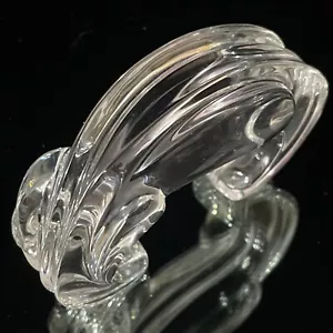 Vintage Mikal-Jon Bayanihan Pisella Chunky Clear Lucite Cuff Bracelet 6.75” - Picture 1 of 12