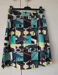Ladies Designer Missoni Culottes Shorts Quirky Fox Print Mock Skirt UK8 IT40 - Picture 1 of 12