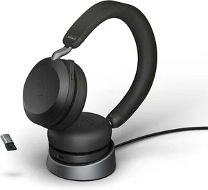 Casque Jabra Evolve2 75 avec dongle Bluetooth USB-A Link 380 + station de charge - Photo 1/10